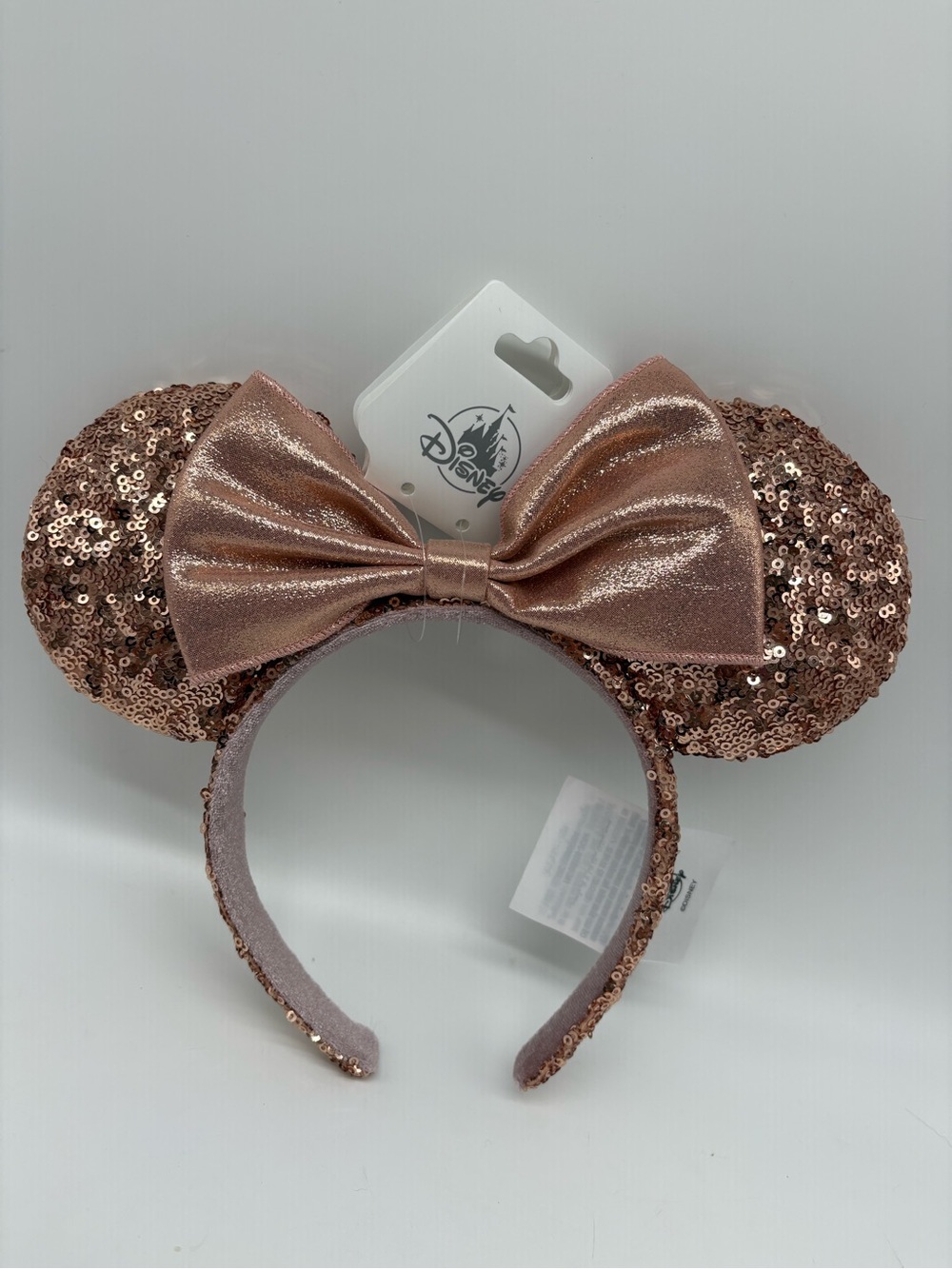 Disney Parks Minnie Ears Rose Gold Sequins NWT Headband